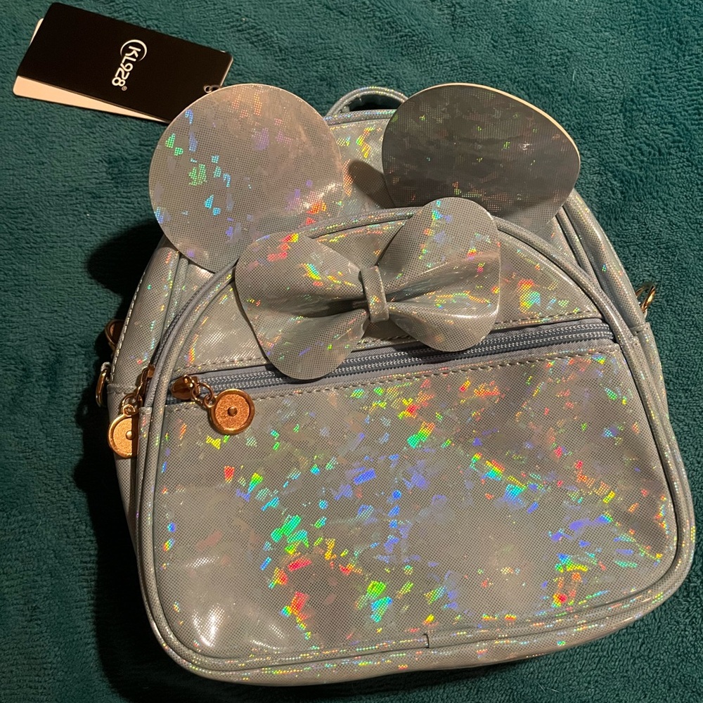 Blue sparkle Disney bag